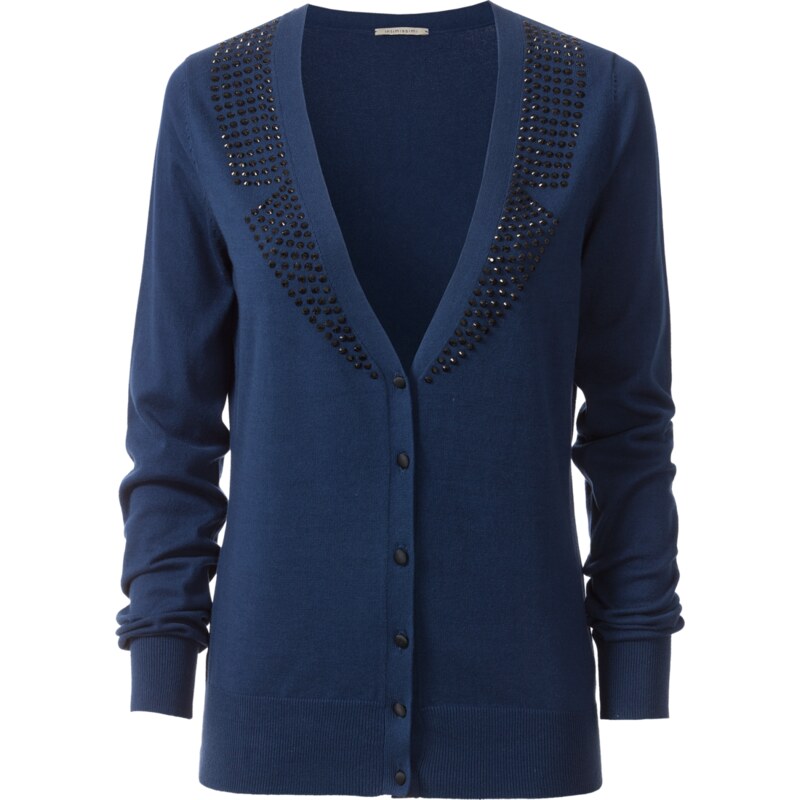 Intimissimi Studded Covered-Button Cardigan