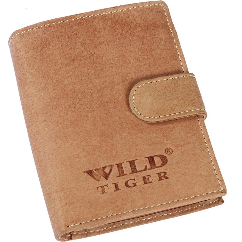 Pánská peněženka Wild Tiger AM-28-072A kožená světle hnědá