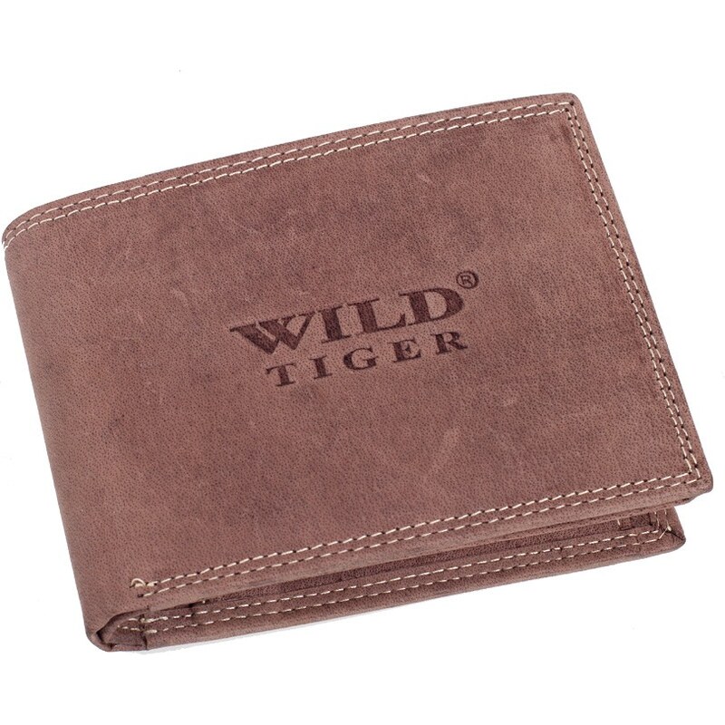 Kožená pánská peněženka Wild Tiger AM-28-033 světle hnědá
