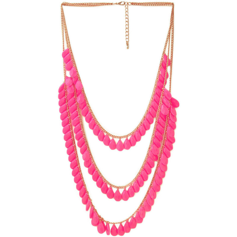 FOREVER21 Cascading Bead Layered Necklace