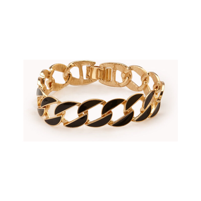 FOREVER21 Cool-Girl Lacquered Chain Bracelet