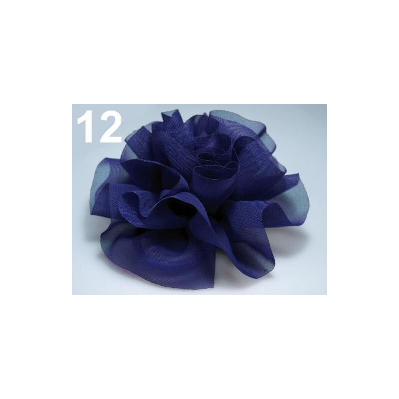Růže do vlasů Ø100mm LENKA (1 ks) - 12 modrá delta Stoklasa
