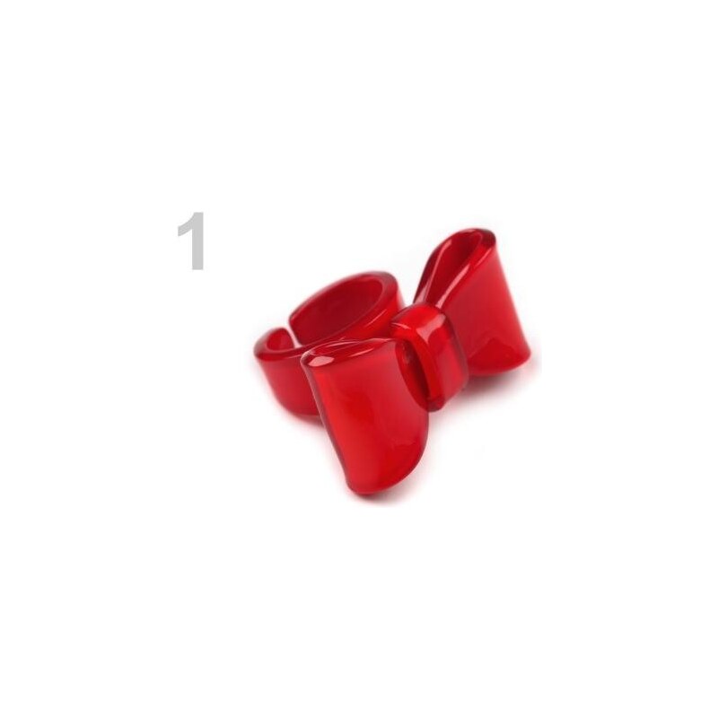 Prsten plastový MAŠLIČKA (1 ks) - 1 červená jahoda Stoklasa