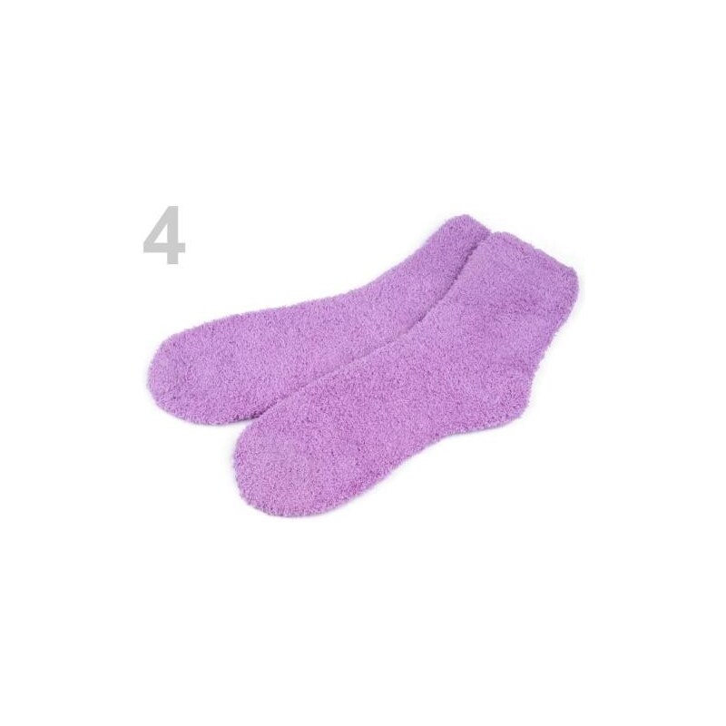 Ponožky dámské froté jednobarevné vel. 36-38 (1 pár) - 4 fialovočerná sv. Stoklasa