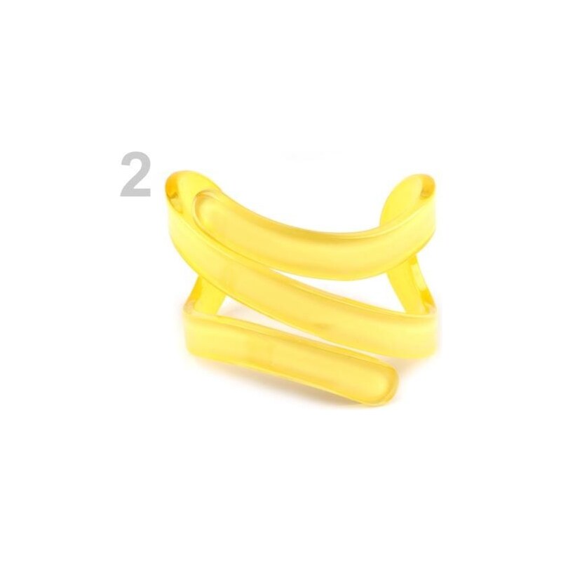 Náramek plastový VLNKA (1 ks) - 2 žlutá narcisová Stoklasa