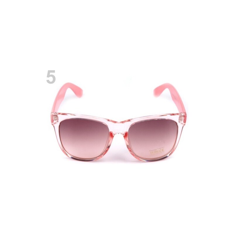 Stoklasa Sluneční brýle dámské (1 ks) - 5 růžová střední + náušnice