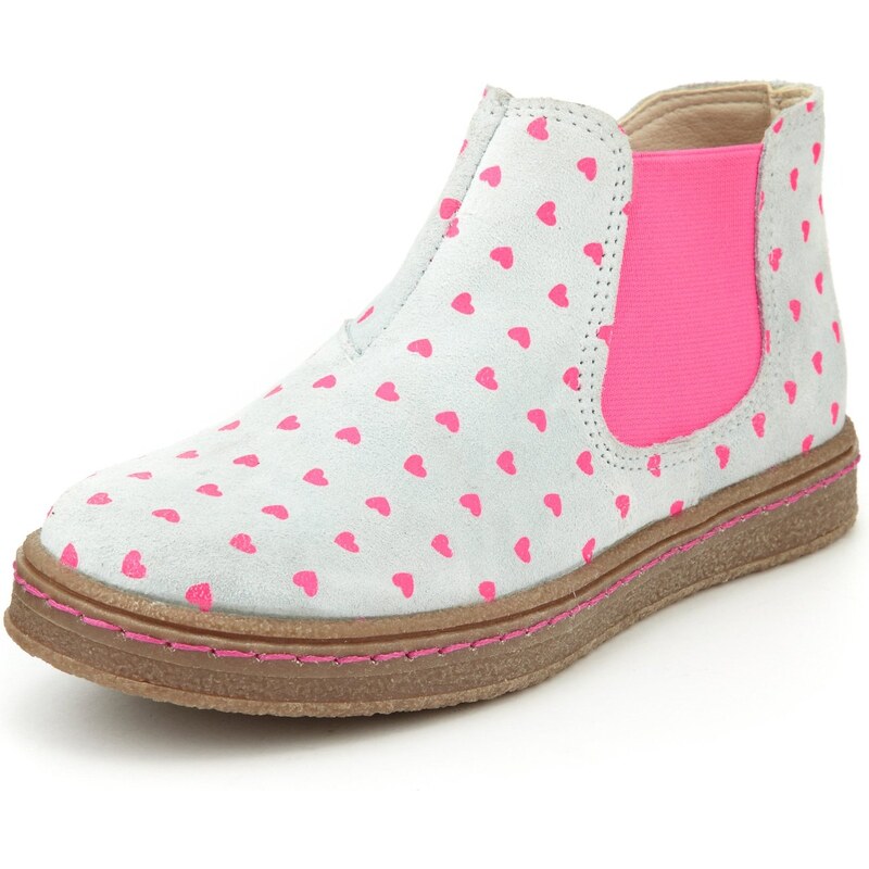 Marks and Spencer Suede Heart Print Chelsea Boots