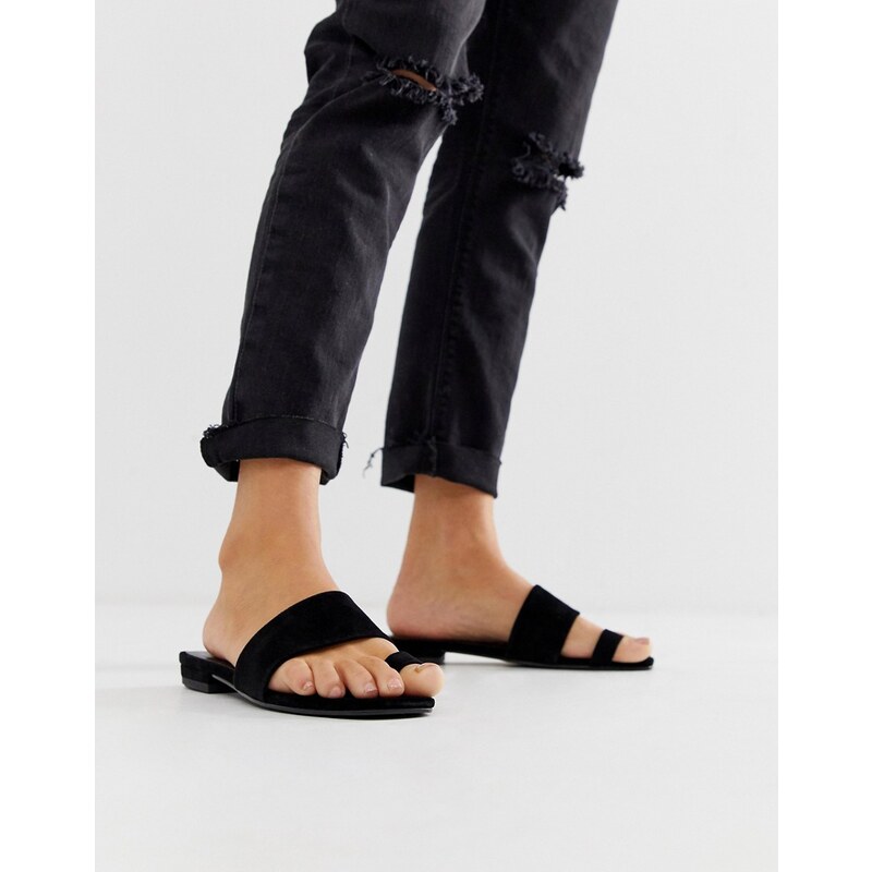 Vagabond becky black suede toe loop flat sandals GLAMI.cz