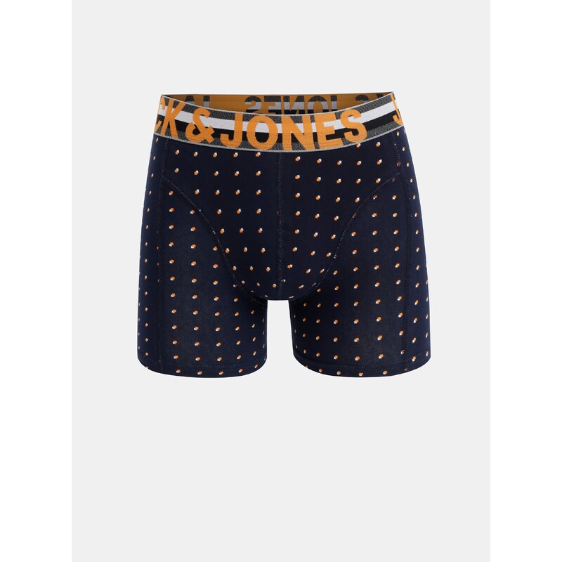 Jack & Jones Sada tří boxerek v černé a tmavě modré barvě s potiskem Jack & Jone - Pánské