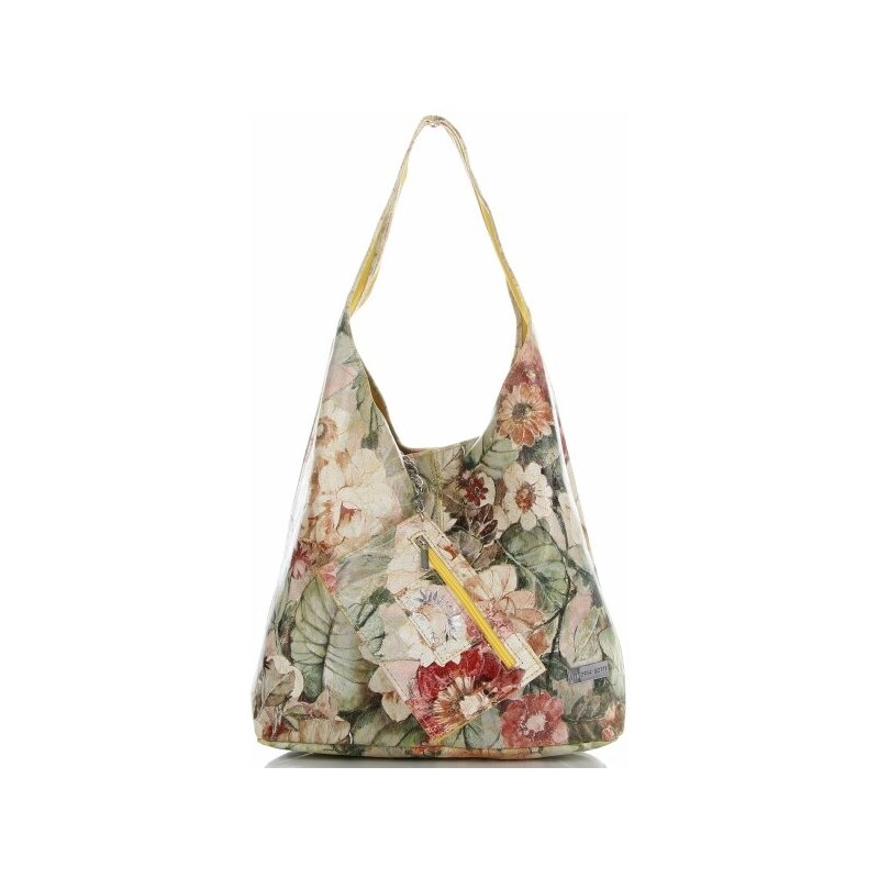 Kožené kabelka shopper bag Vittoria Gotti žlutá VF9802 114499072