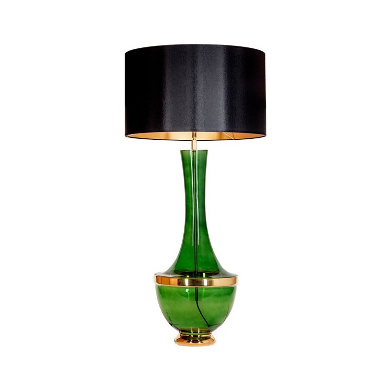 Stolní lampy 4Concepts Zelená stolní lampa ze skla TROYA Green