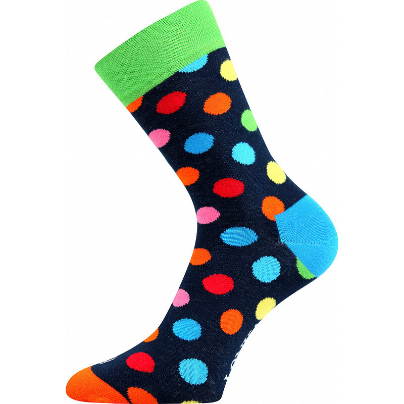 LONKA Barevné ponožky Woodoo puntíky