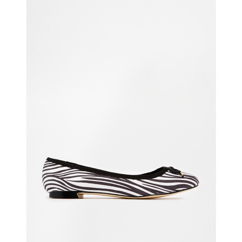 London Rebel Zebra Ballet Flat Shoes - Multi