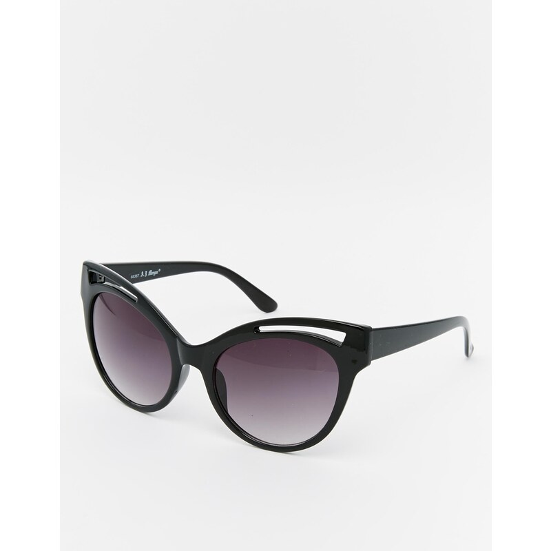 AJ Morgan Flamingo Cat-Eye Sunglasses - Black