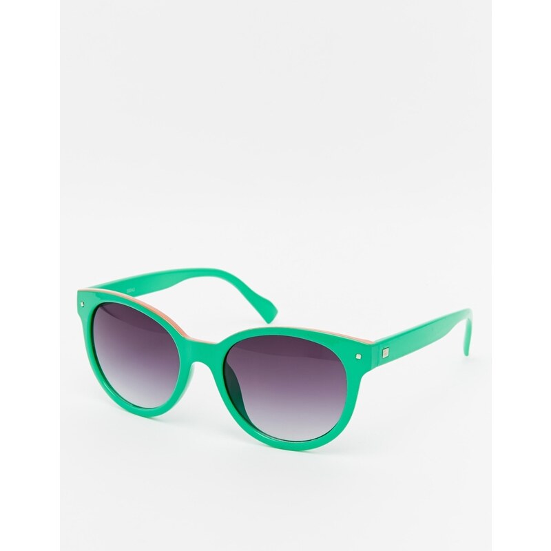 AJ Morgan Skipper Round Sunglasses - Green