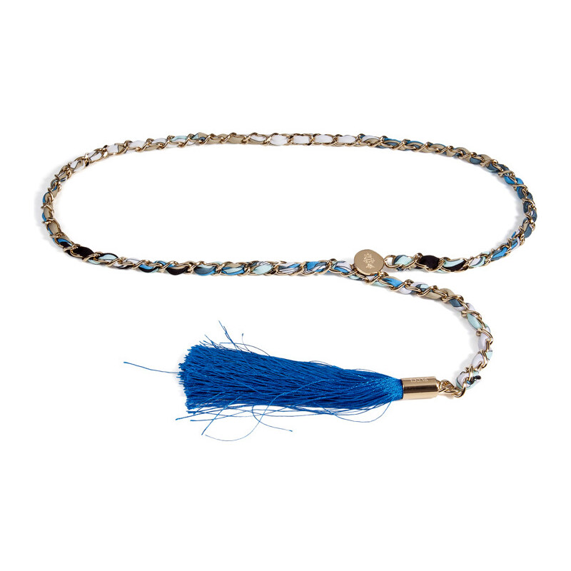 Emilio Pucci Woven Chain Belt with Tassel