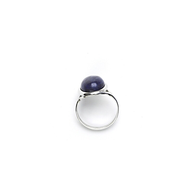 Čištín s.r.o. Stříbrný prsten, přírodní sodalit, 16 x 12 mm, T