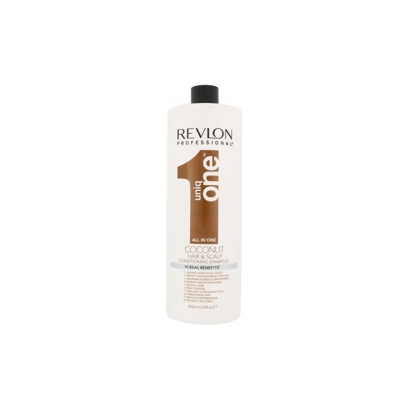 Revlon Professional Uniq One Coconut 1000 ml posilující šampon pro ochranu a lesk vlasů pro ženy