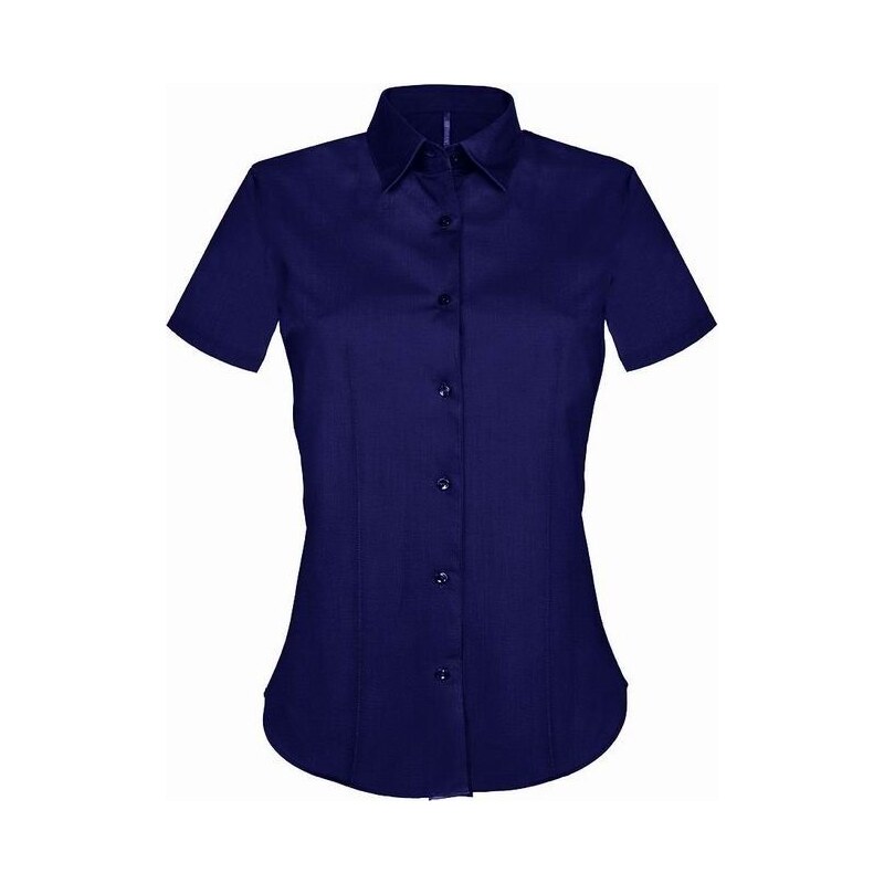 Kariban K532 dámská košile s krátkým rukávem strečová tmavě modrá M
