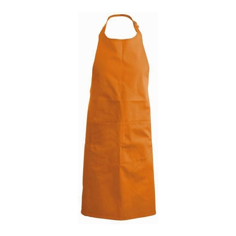 Číšnická zástěra s laclem a kapsou Kariban 100% bavlna - barva oranžová, velikost UX