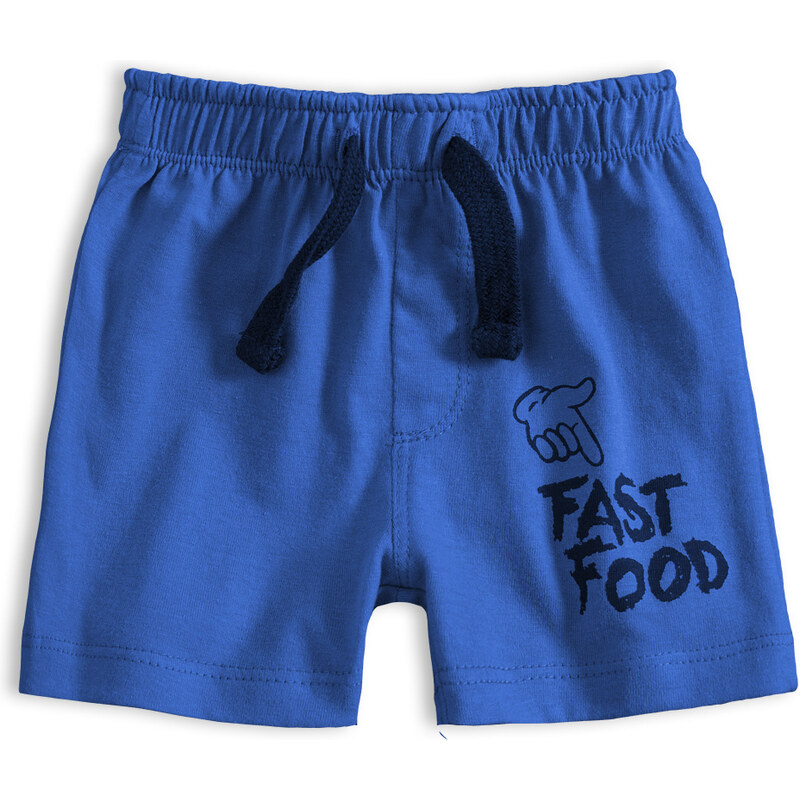Kojenecké bavlněné šortky KNOT SO BAD FAST FOOD modré