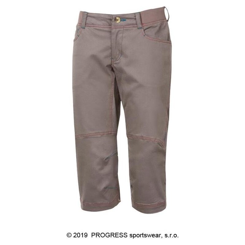 Dámské 3/4 outdoorové kalhoty PROGRESS Paprica 3Q šedohnědá