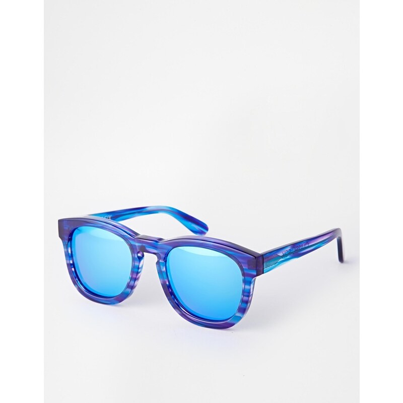 Wildfox Classic Fox Deluxe D Frame Sunglasses - Blue