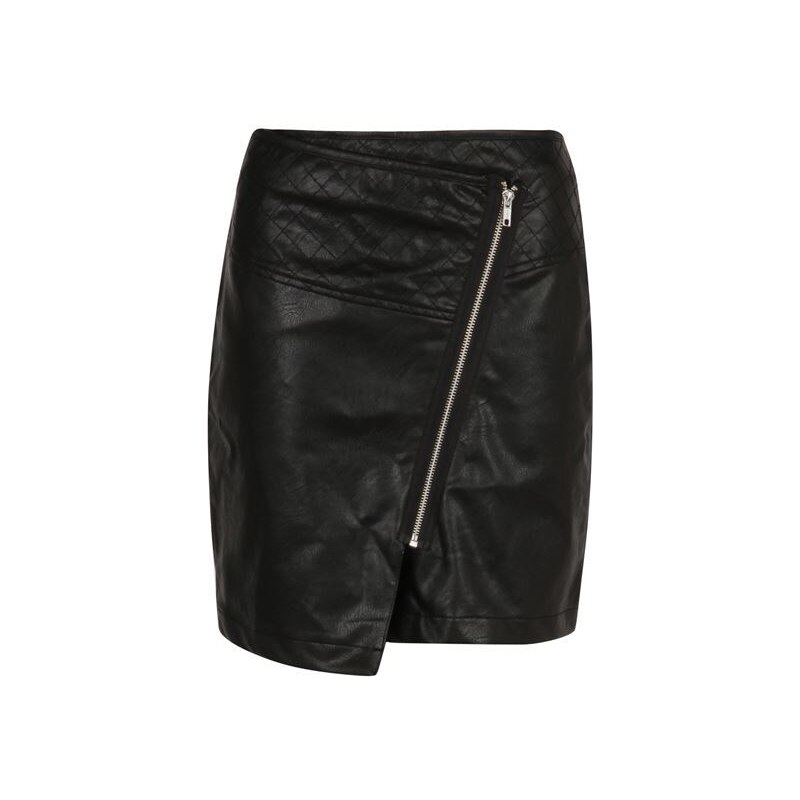 Rock and Rags Quilt Zip Skirt Black 8 (XS)