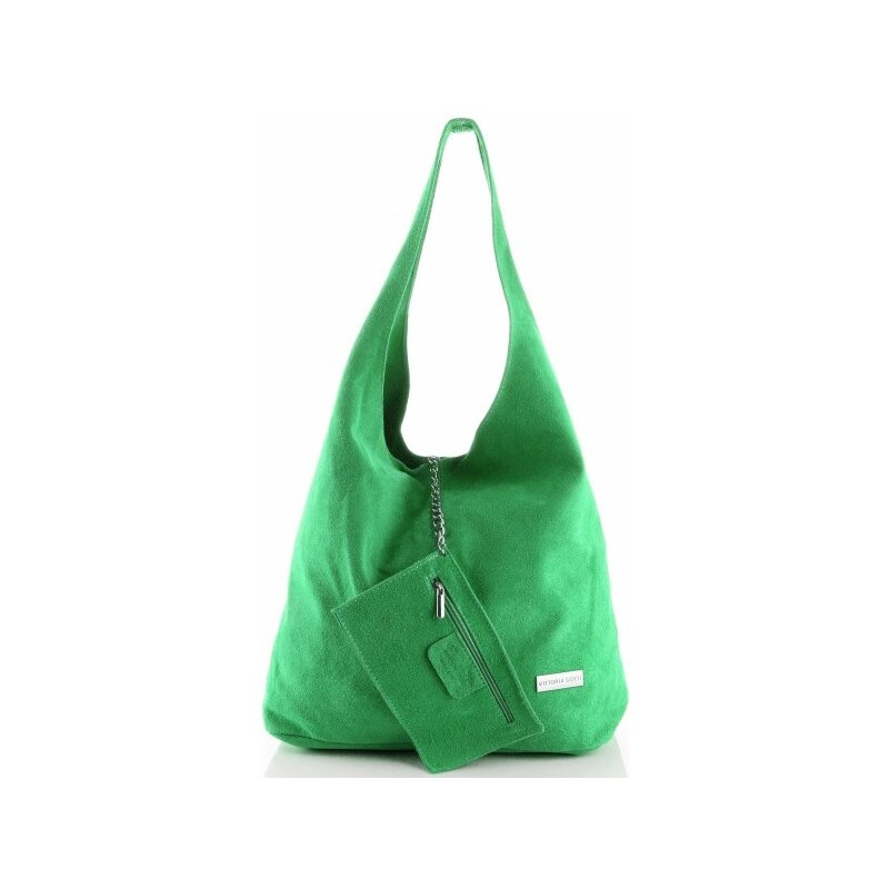 Kožené kabelka shopper bag Vittoria Gotti dračí zelená V8802 114499082