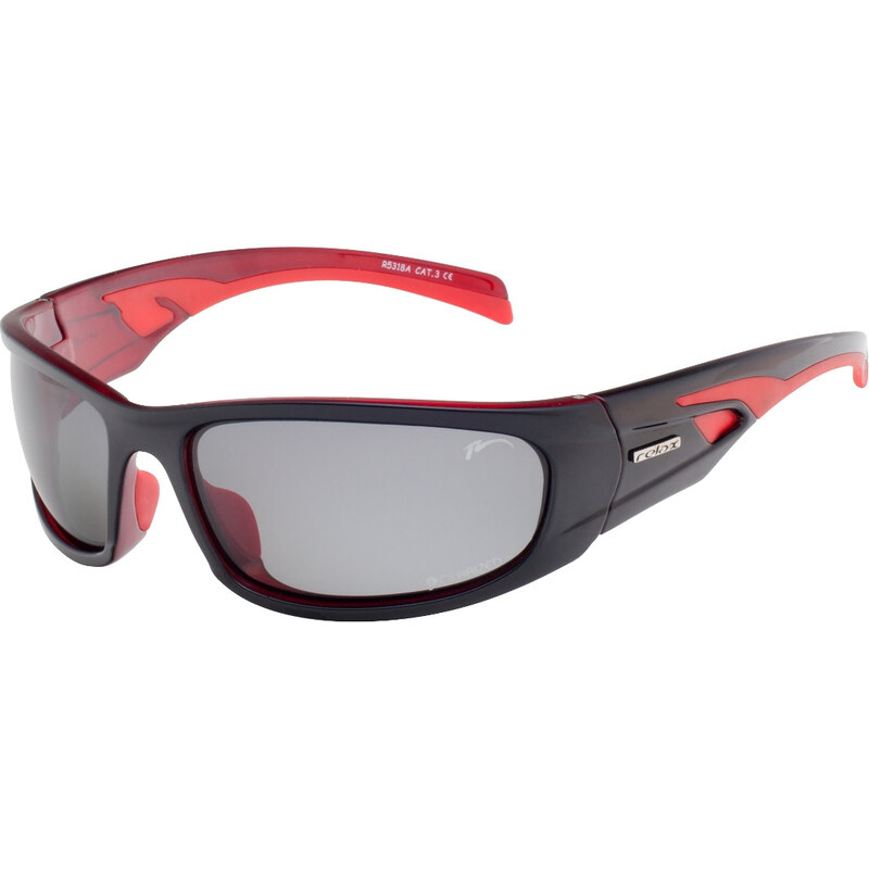 Sportovní sluneční brýle Relax NARGO - černo-červená
