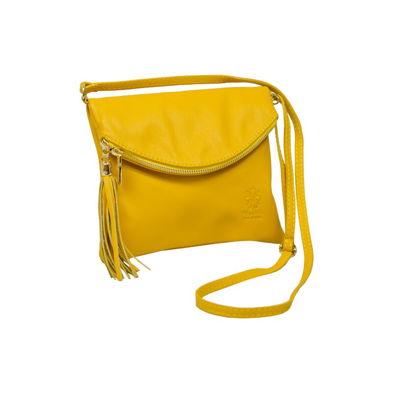 Žlutá kožená italská crossbody kabelka Tina Gialla NovaKabelka