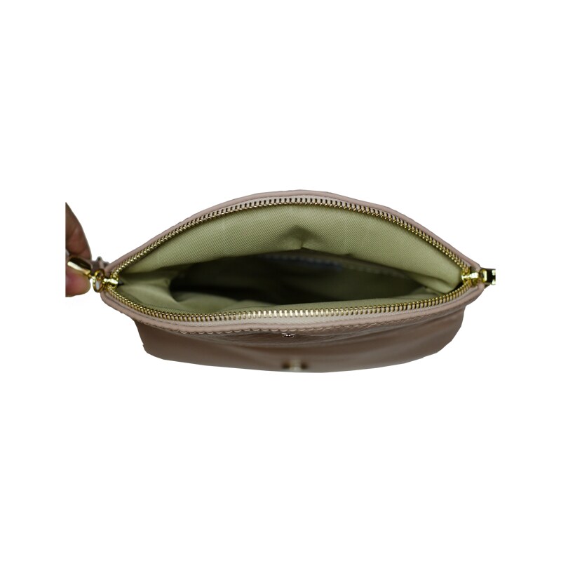 Růžová kožená italská crossbody kabelka Tina Rosa Vecchio NovaKabelka.cz