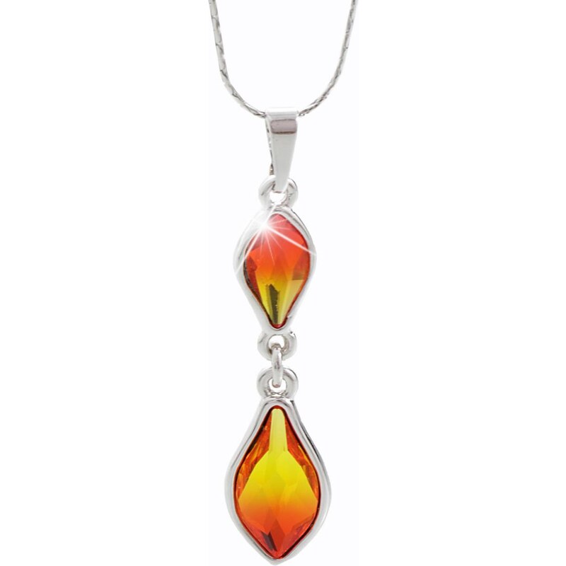 SkloBižuterie-J Náhrdelník s kameny Swarovski Flame kapka