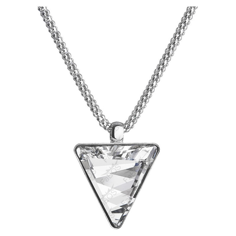SkloBižuterie-F Náhrdelník Trojúhelník s kameny Swarovski Crystal