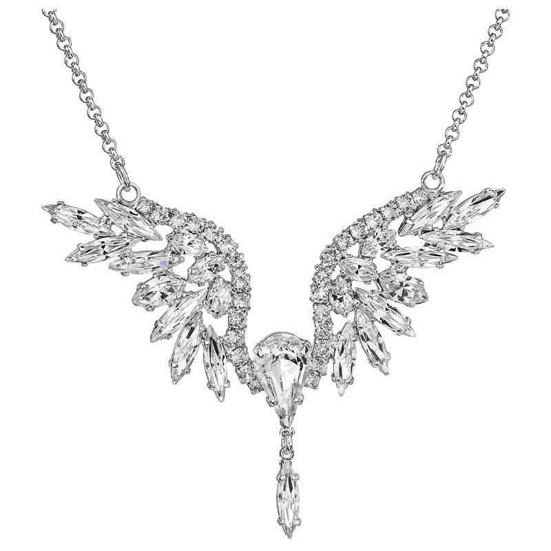 SkloBižuterie-F Náhrdelník Anděl štras s kameny Swarovski Crystal