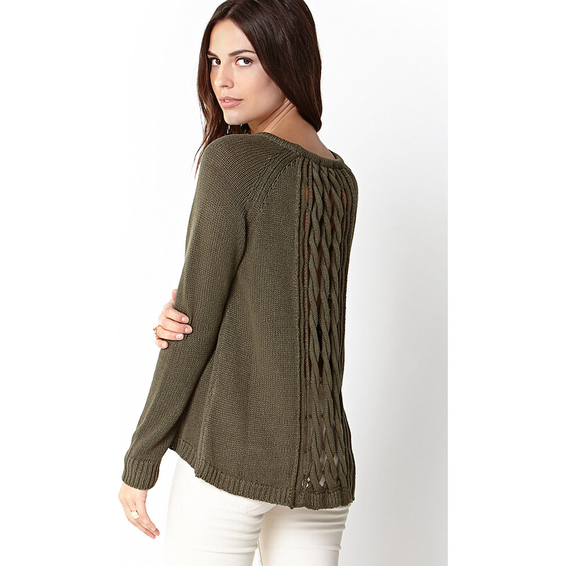 Forever 21 Cozy Open Back Sweater