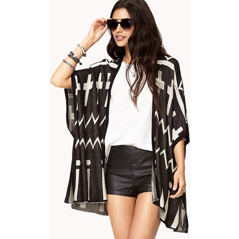 Forever 21 Geo Girl Cross Cardigan