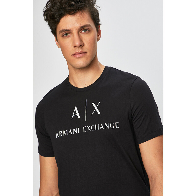 Tričko Armani Exchange černá barva, s potiskem, 8NZTCJ Z8H4Z NOS