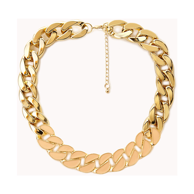 Forever 21 Street Cool Lacquered Chain Necklace