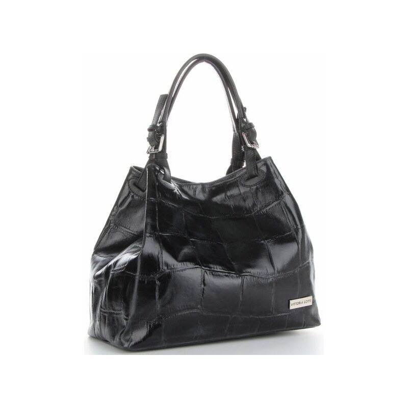 Kožené kabelka shopper bag Vittoria Gotti černá V692754 114499084
