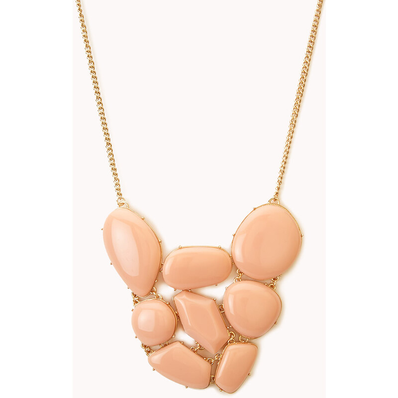 Forever 21 Faux Stone Cluster Necklace