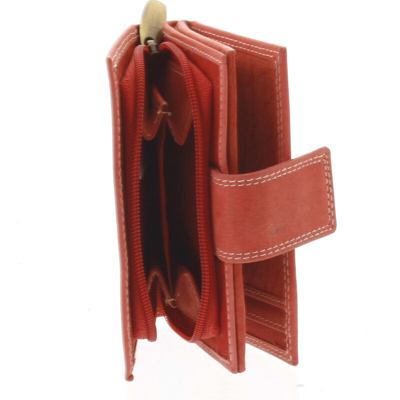Wild Kožená dámská peněženka Perla červená