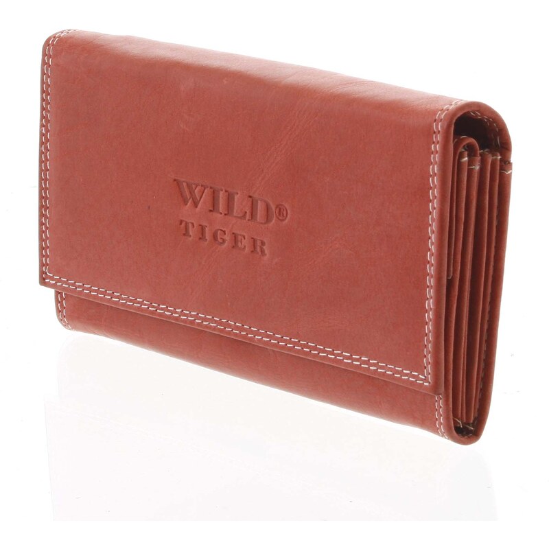 WILD collection Dámská kožená peněženka červená - WILD Nataniela červená