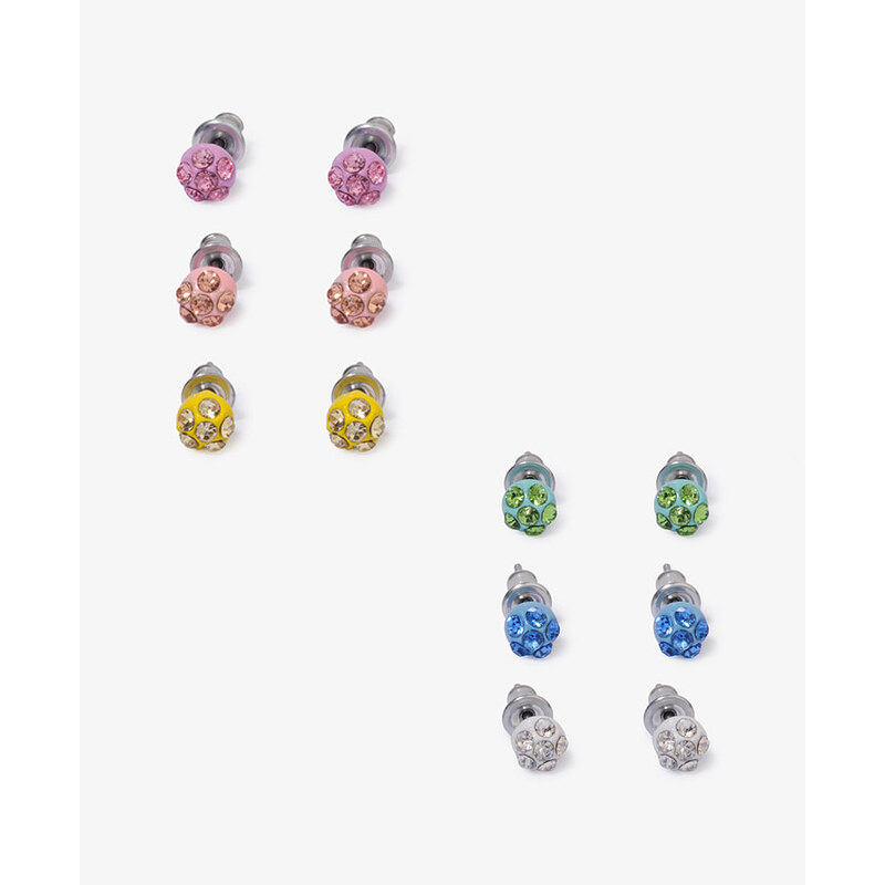 Forever 21 Rhinestoned Dome Stud Set