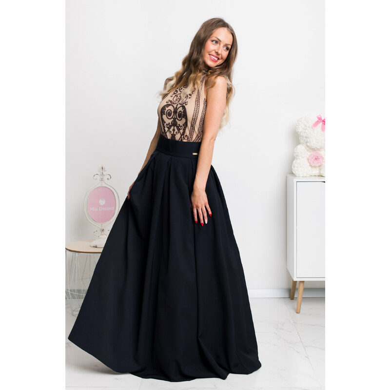 Parisse Černá dlouhá sukně 61156157