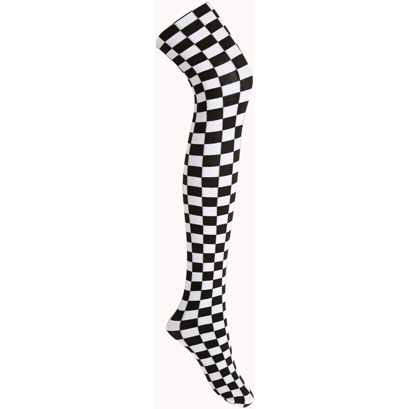 Forever 21 Checkered Print Tights