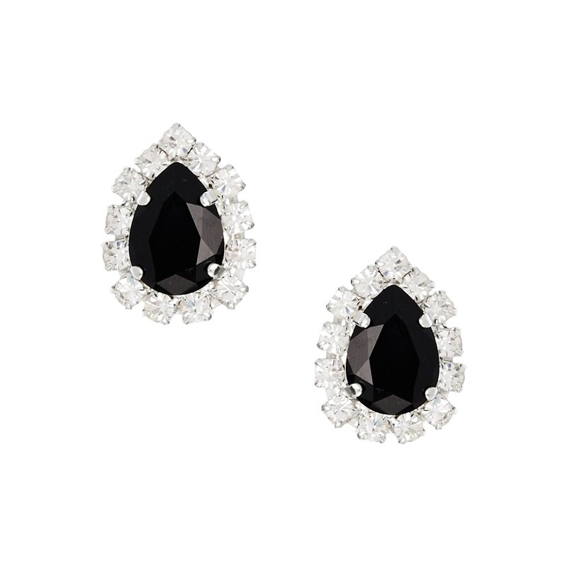 Krystal Swarovski Pear Rosetta Earrings - Black
