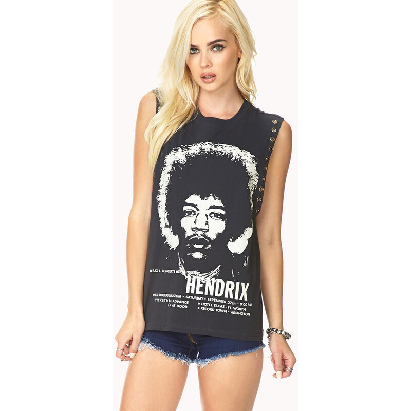 Forever 21 Rock N' Roll Hendrix Muscle Tee