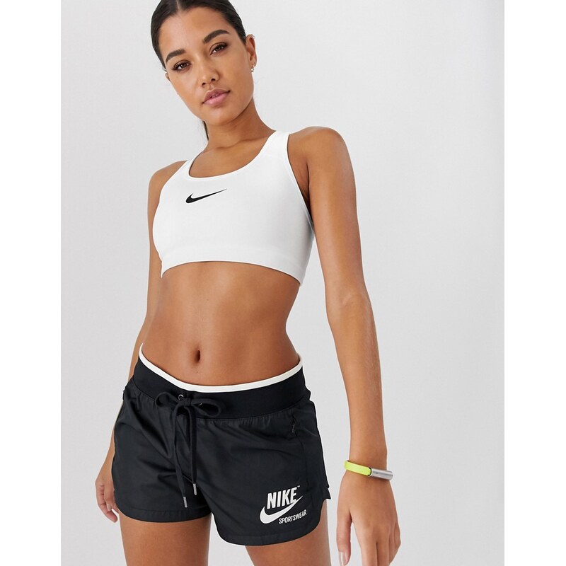 Nike Training Nike Pro Training swoosh bra in white