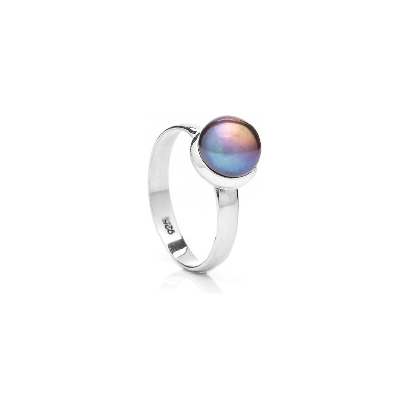 Buka Jewelry Buka prsten s perlou Buka – fialová 415